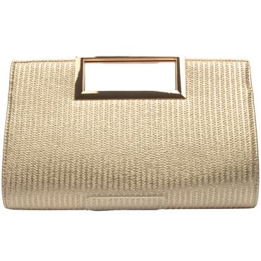 pepe moll Eva Metallic Silver Woven Grab Bag