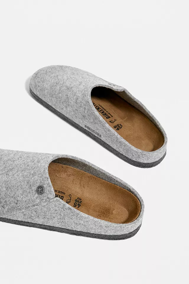 Birkenstock Light Grey Zermatt Felt Slippers