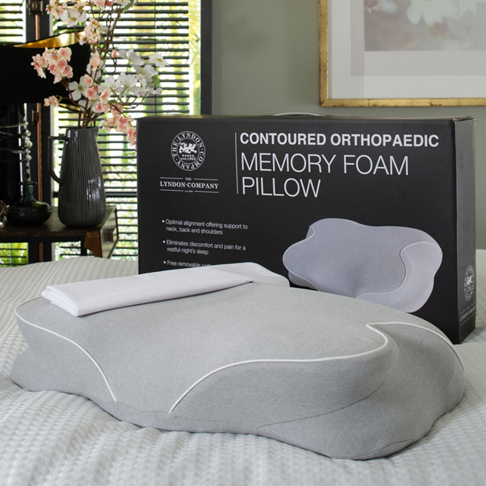 The Lyndon Company Contoured Orthopaedic Pillow with pillowcase