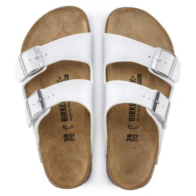 Birkenstock Arizona White Classic Two-Strap Sandals