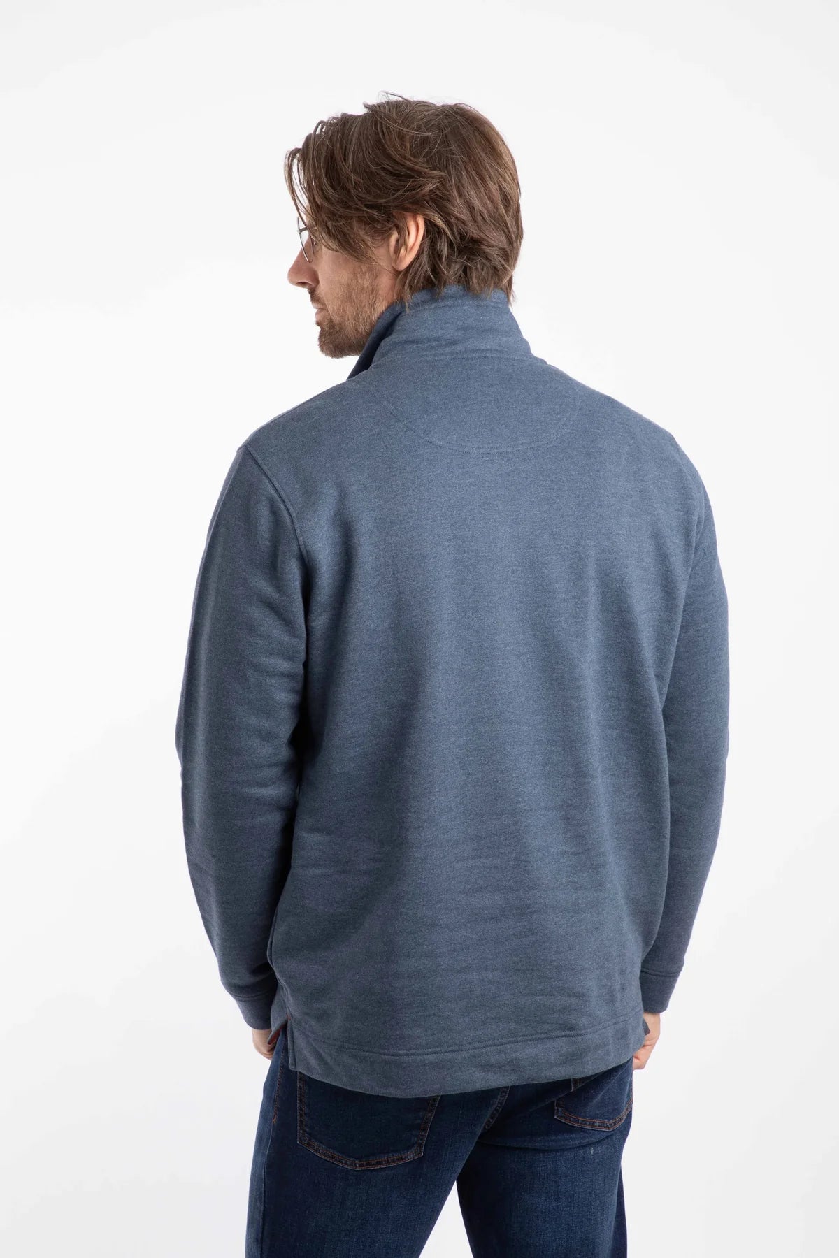 Weird Fish Navy Quarter Zip Sweatshirt