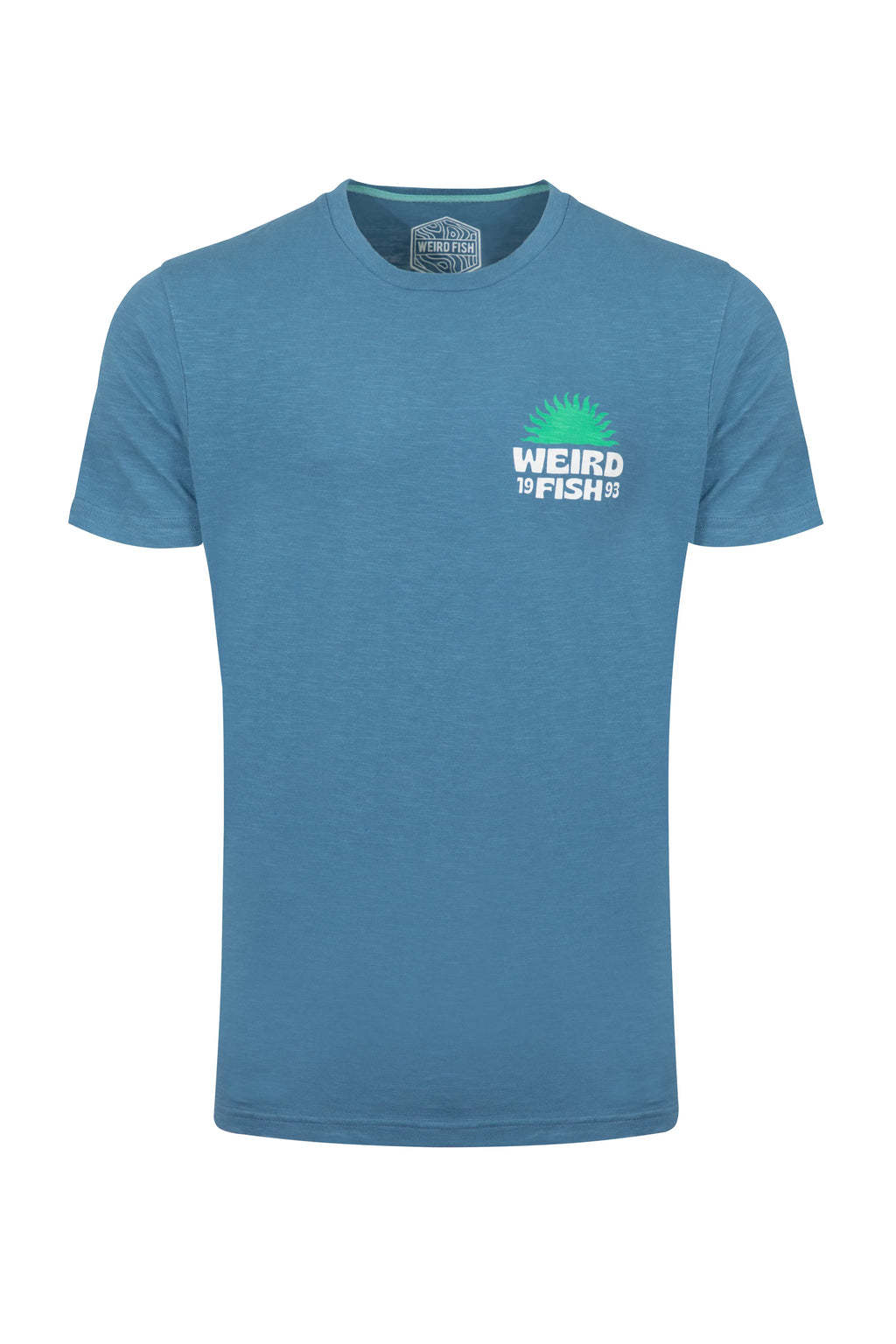 Weird Fish Sunbeam Men's Washed Blue Graphic T-Shirt