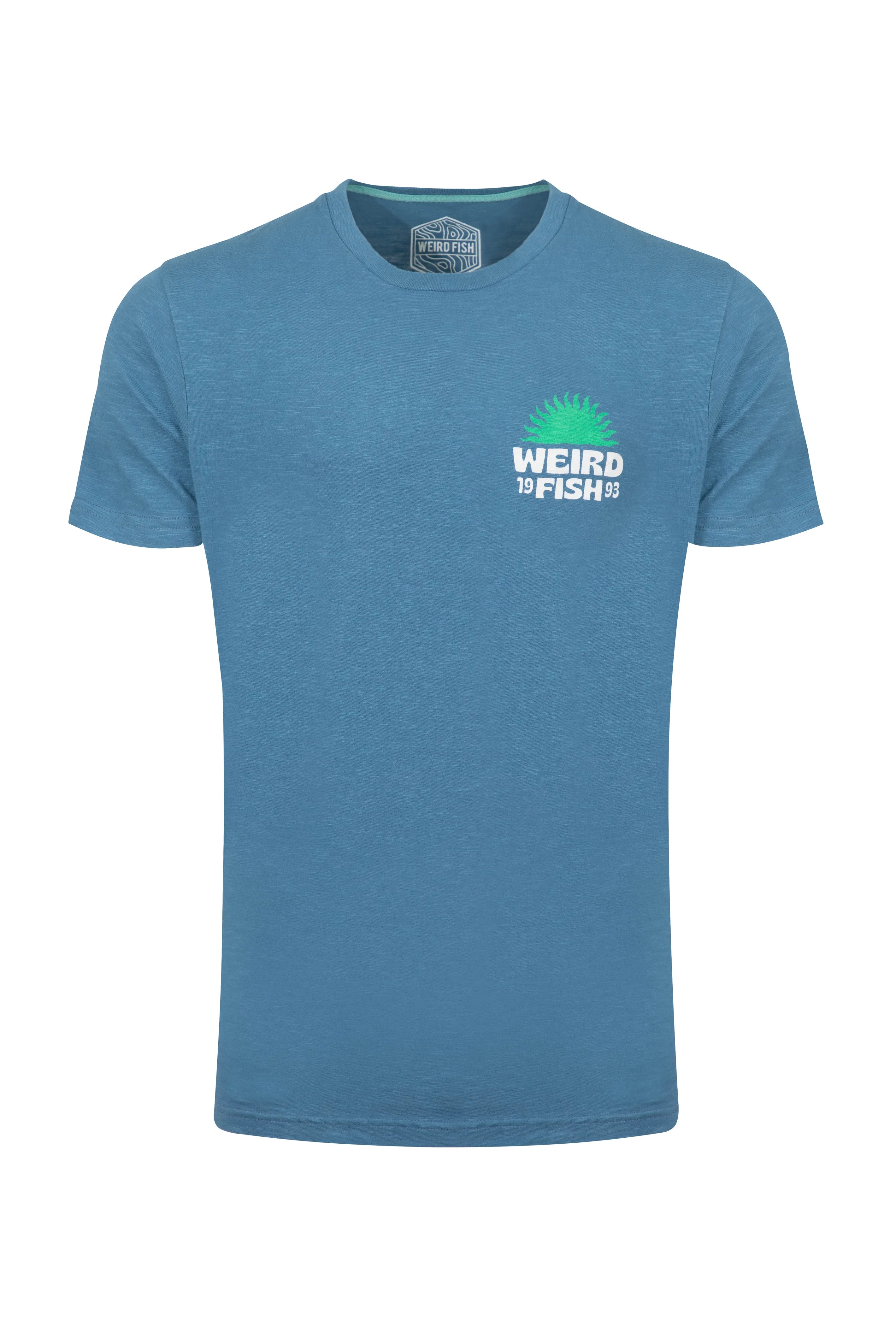 Weird Fish Sunbeam Men's Washed Blue Graphic T-Shirt