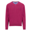 Fynch-Hatton Men's Grape V-Neck Jumper