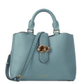 Luella Grey Blue Structured Handbag