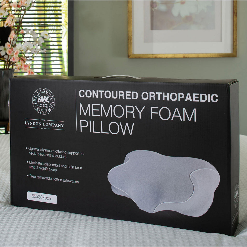 The Lyndon Company Contoured Orthopaedic Pillow with pillowcase