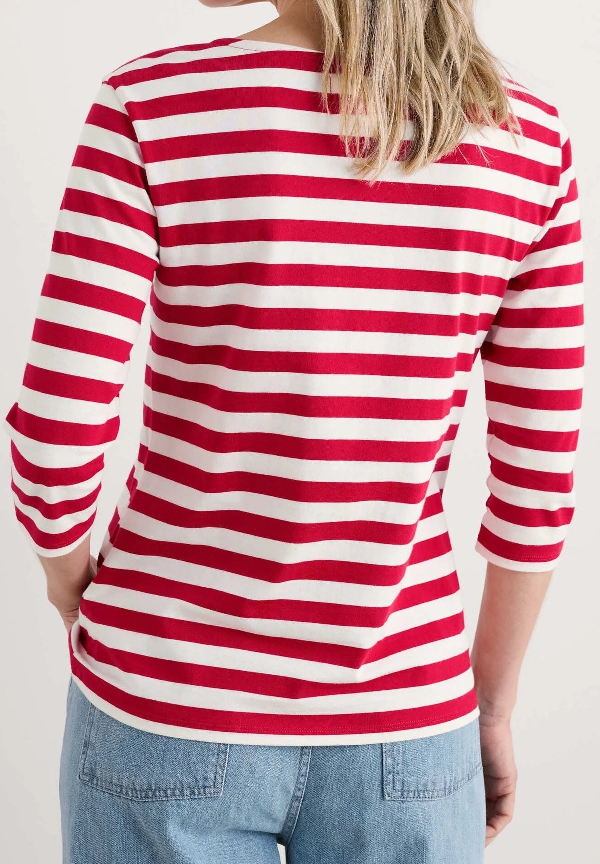 Seasalt Cornwall Red & White Stripe Top