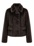 Barbara Lebek Brown Faux Fur Jacket