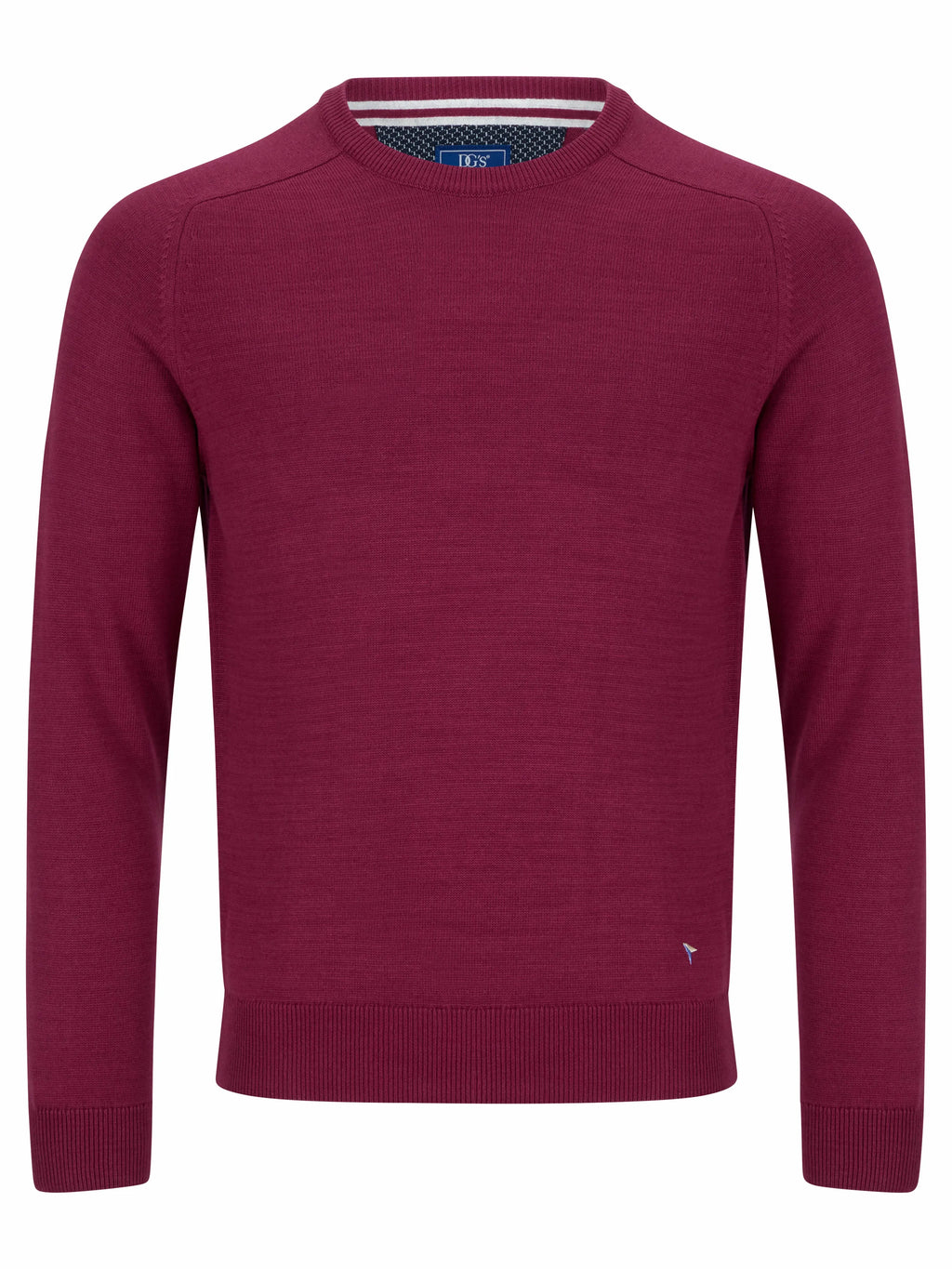DG's Drifter Men's Burgundy Crew Neck Jumper