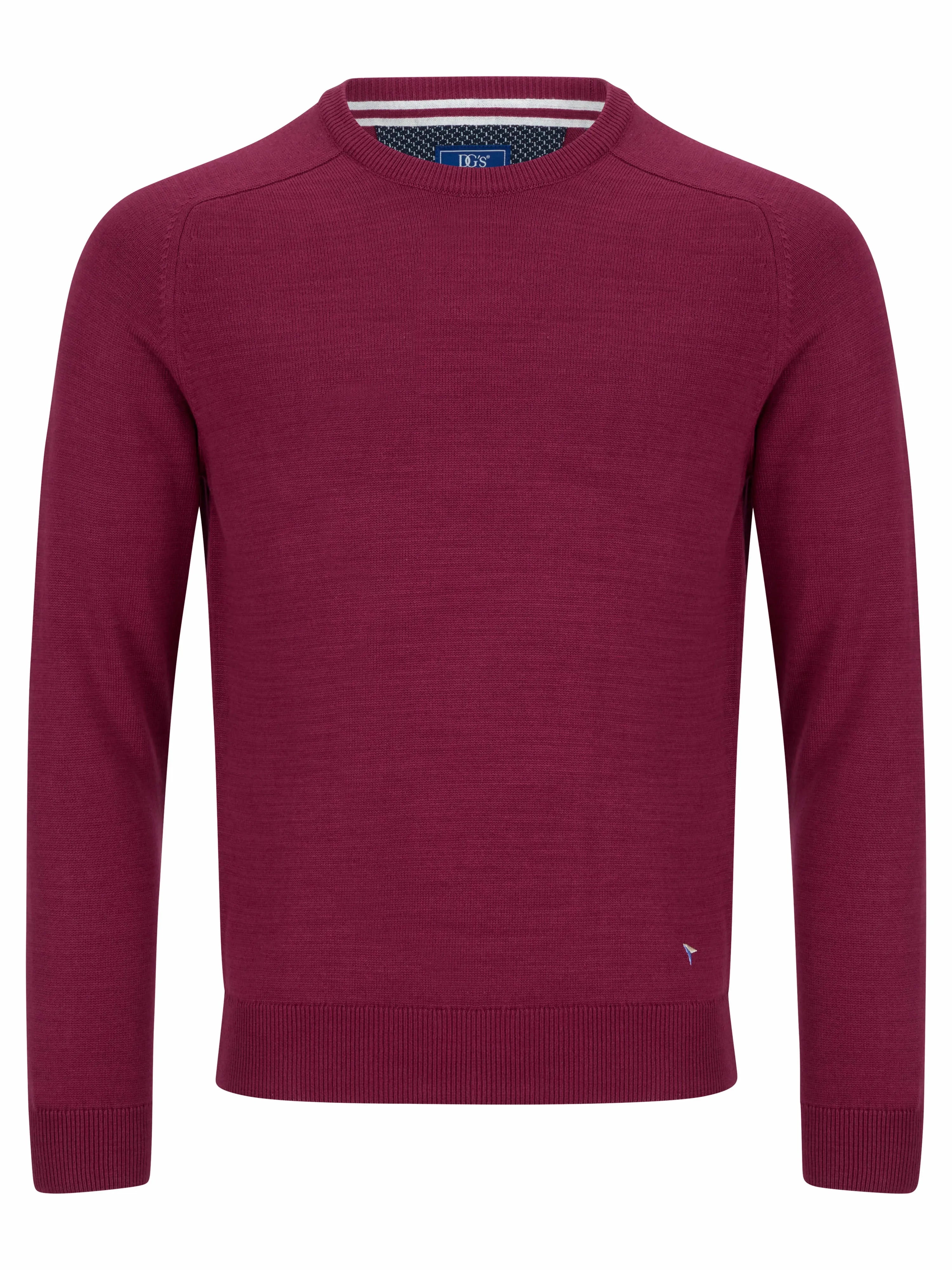 DG's Drifter Men's Burgundy Crew Neck Jumper