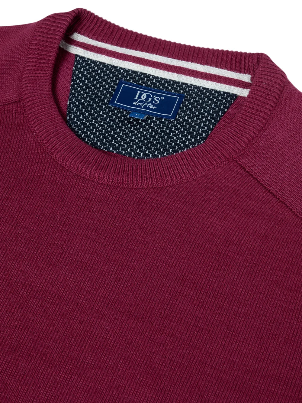DG's Drifter Men's Burgundy Crew Neck Jumper