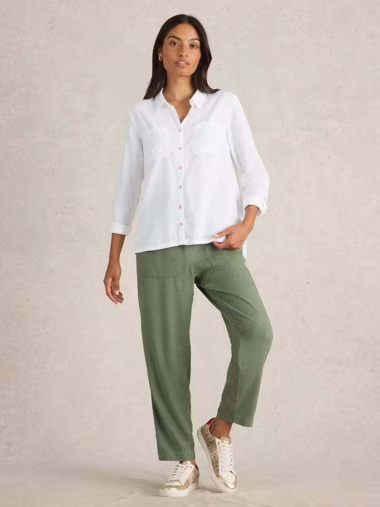 White Stuff Sophie Organic Cotton Shirt - Pale Ivory