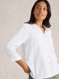 White Stuff Sophie Organic Cotton Shirt - Pale Ivory