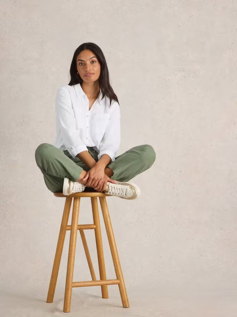 White Stuff Sophie Organic Cotton Shirt - Pale Ivory