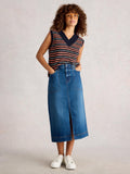 White Stuff Tia Denim Midi Skirt