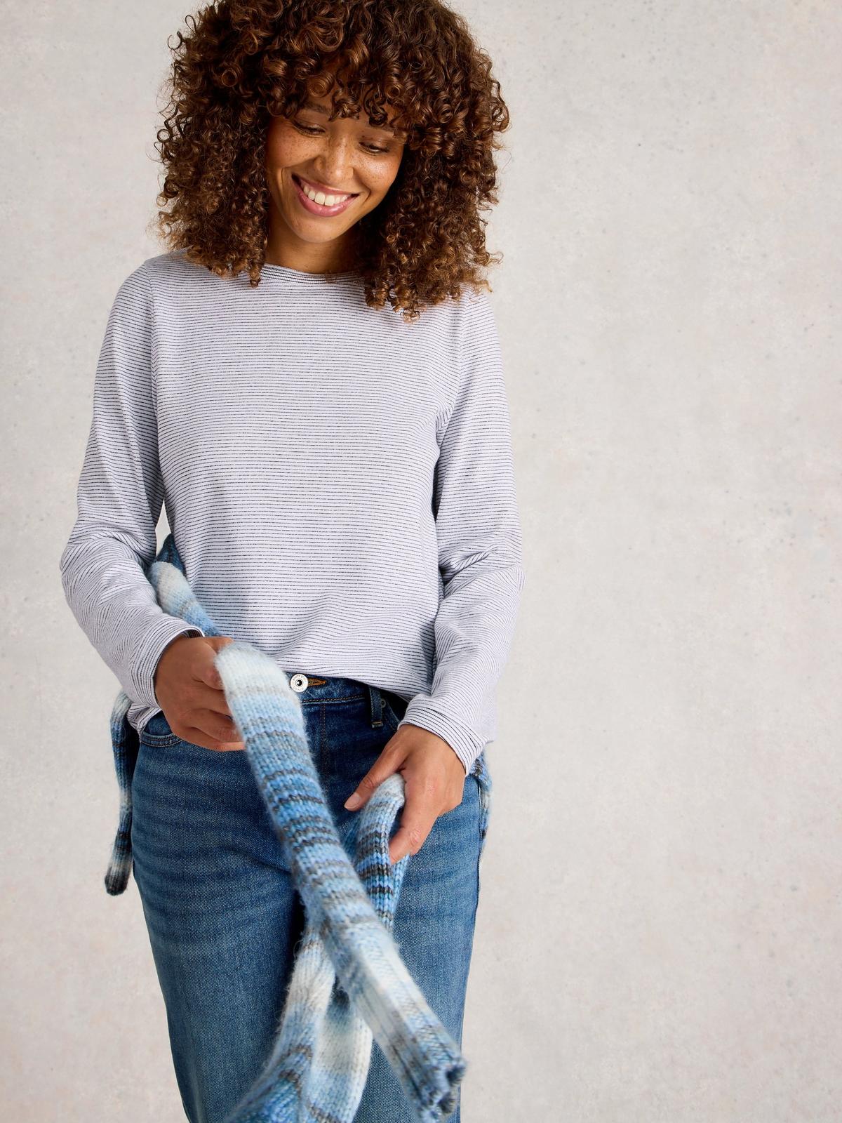 White Stuff Clara Long Sleeve Spark T-Shirt