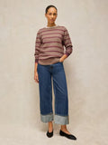 White Stuff Talia Nep Stripe Jumper - Natural Multi