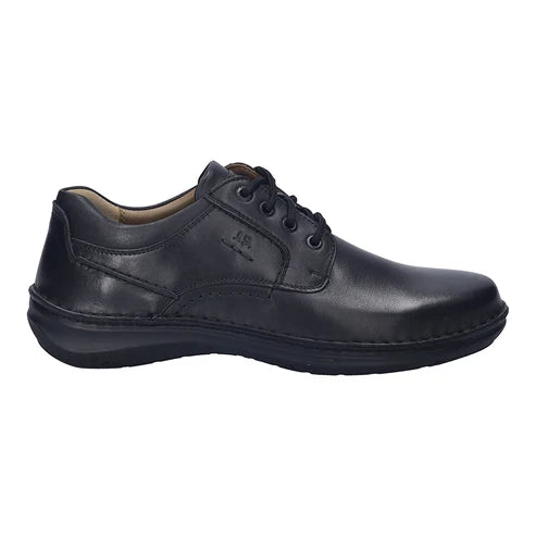 Josef Seibel Men's Black Leather Lace-Up Shoes