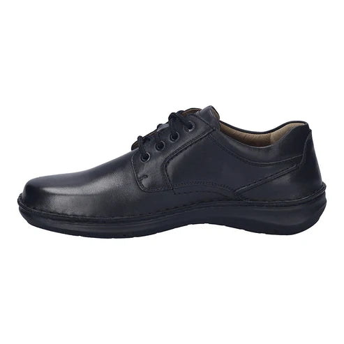 Josef Seibel Men's Black Leather Lace-Up Shoes