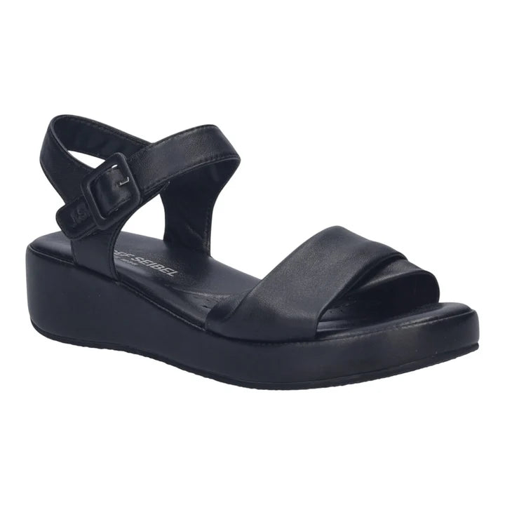 Black Wedge Buckle Josef Seibel 'Eve' Sandal