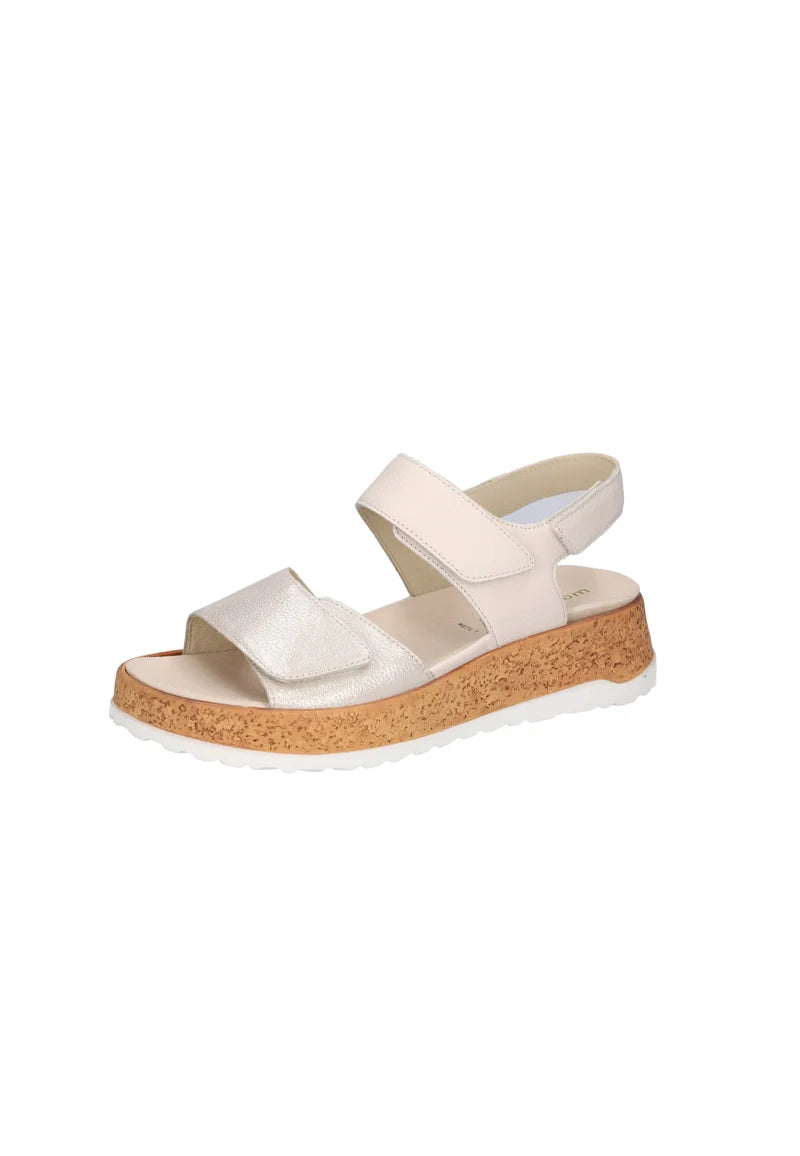 Waldläufer H-Libby Cream Metallic Wedge Sandal
