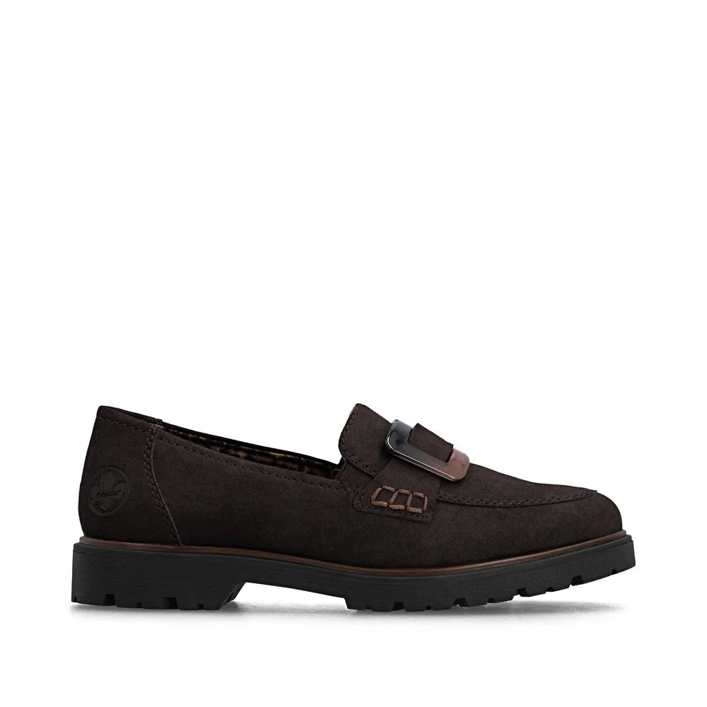 REIKER Chunky Loafer Slip on shoe in Dark Brown