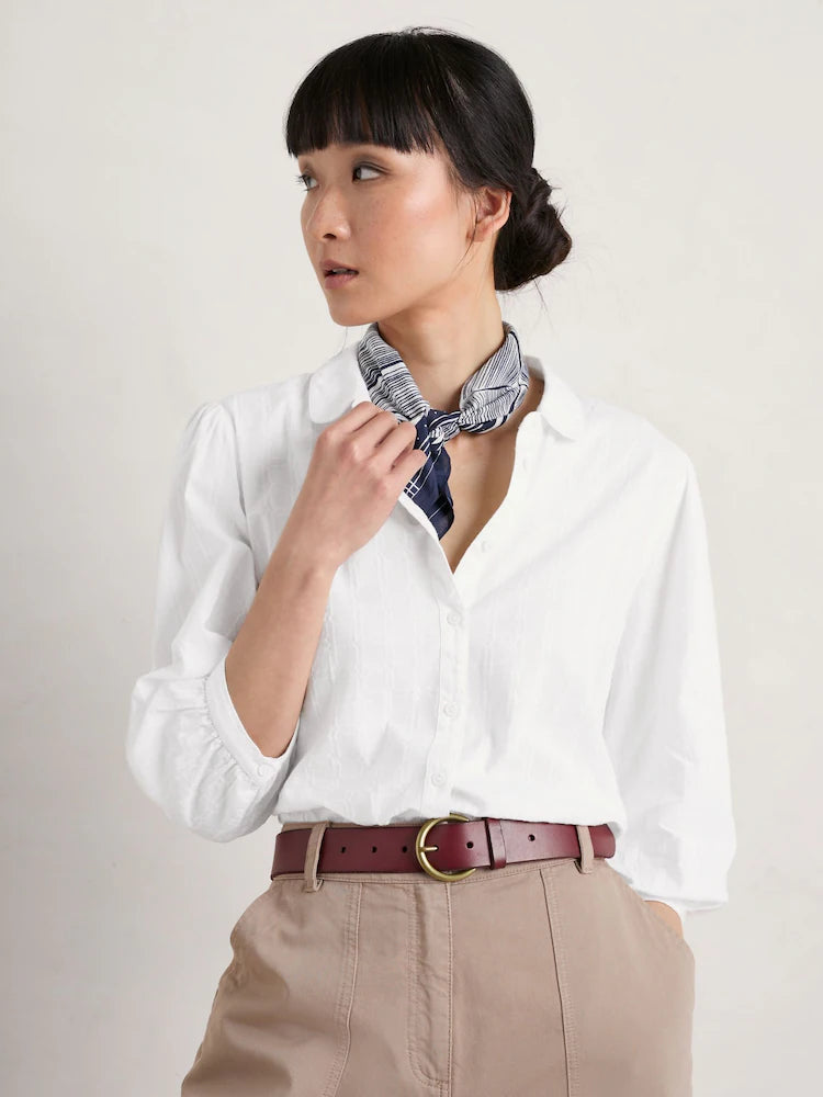 Seasalt Cornwall White Collared Blouse