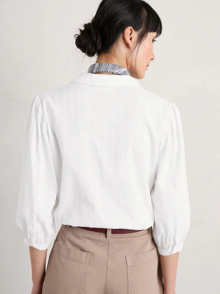 Seasalt Cornwall White Collared Blouse