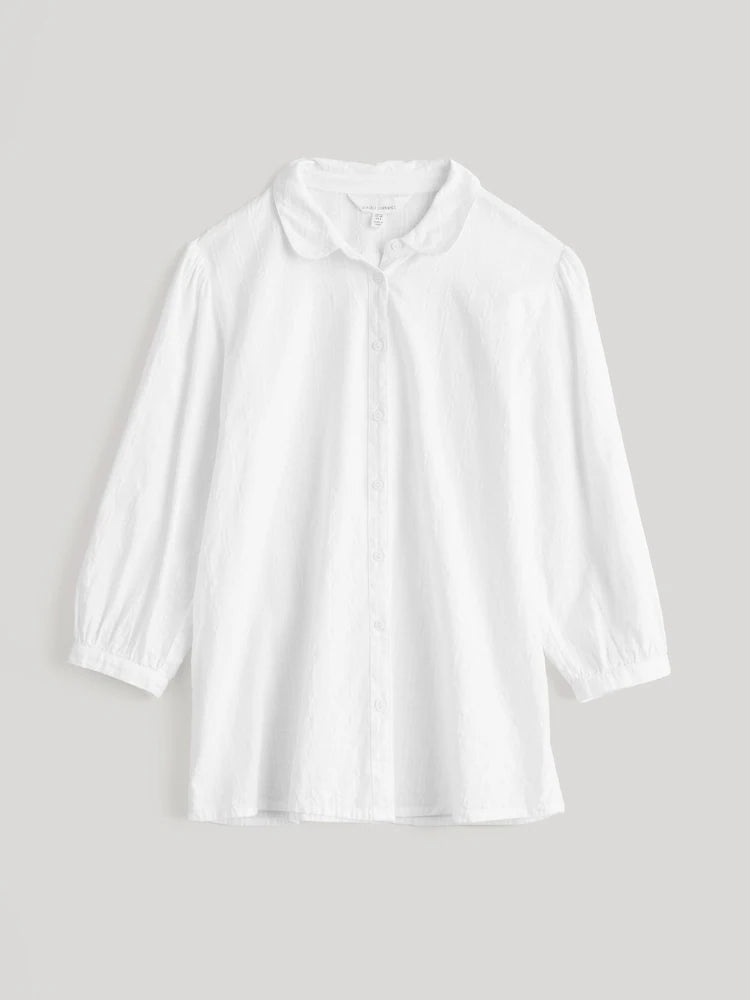 Seasalt Cornwall White Collared Blouse