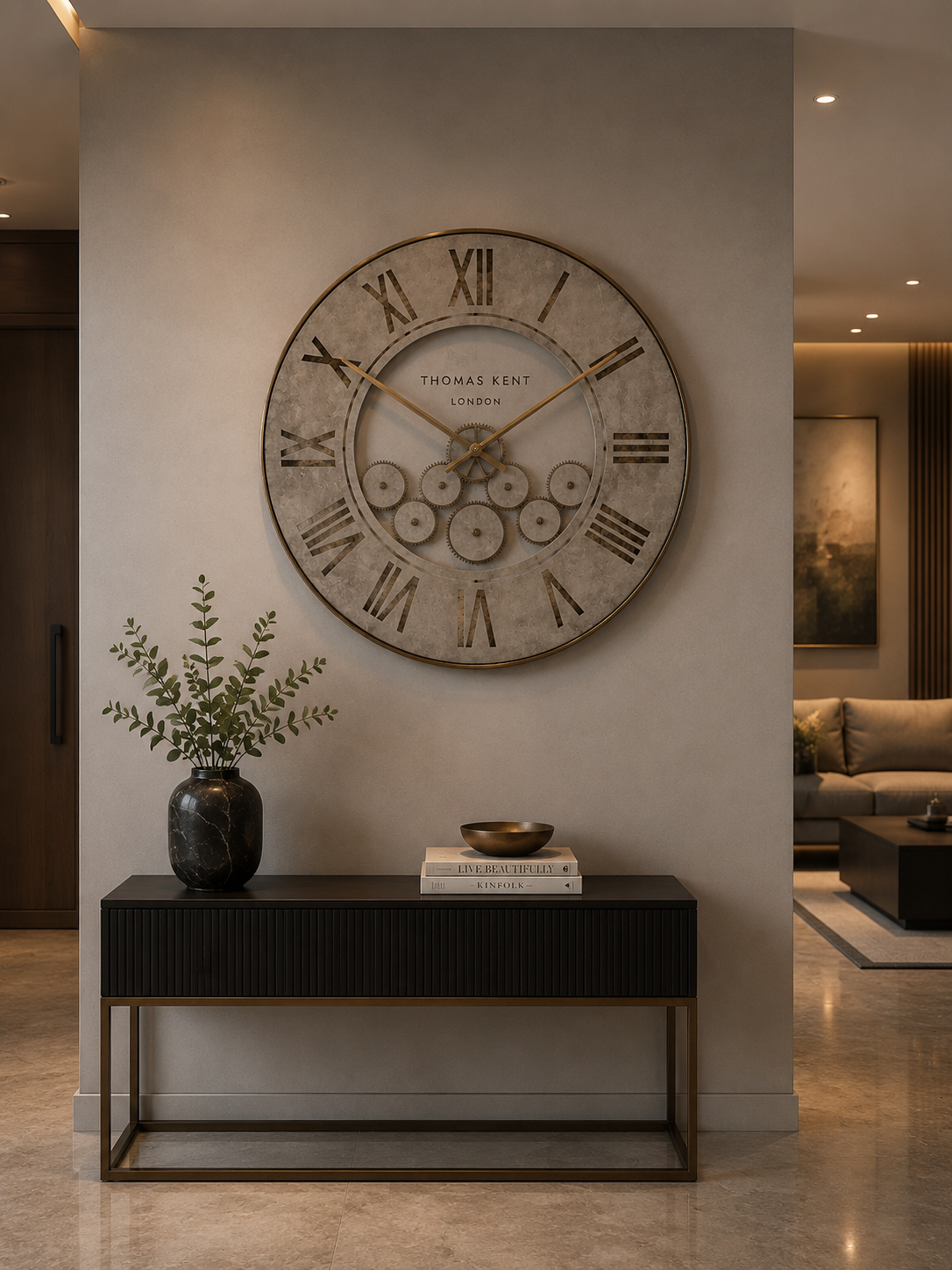 Thomas Kent Cog Stone Wall Clock