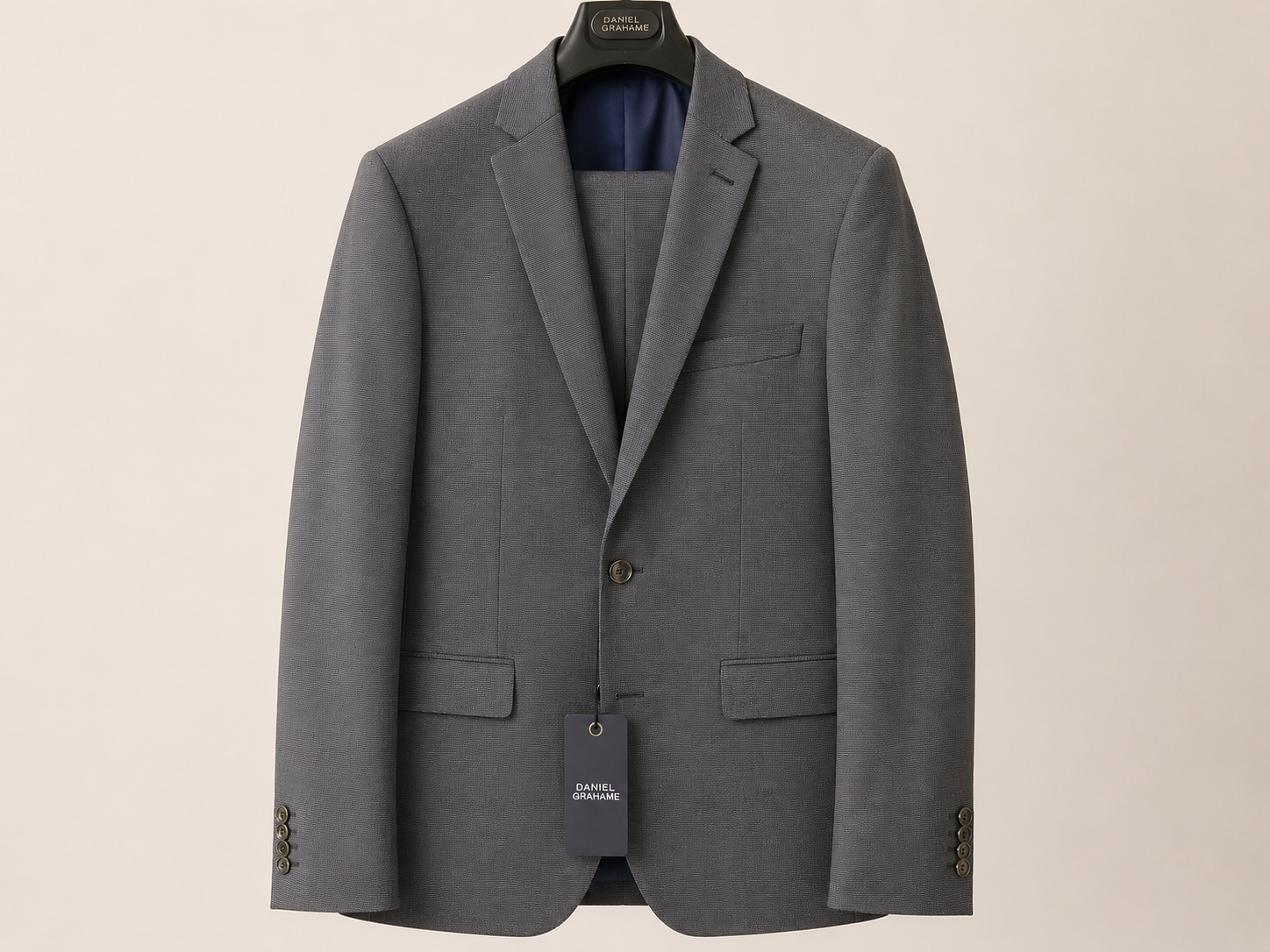 Daniel Grahame Navy Textured Suit