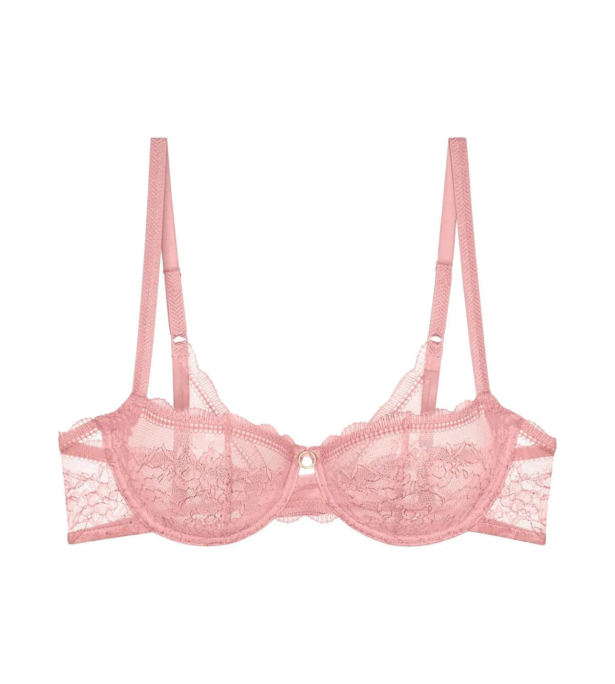 Comfort Allure Underwired Balconette Bra, Black, Light Pink