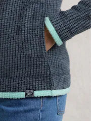 Weird Fish Ariana Full Zip Fleece - Rich Navy
