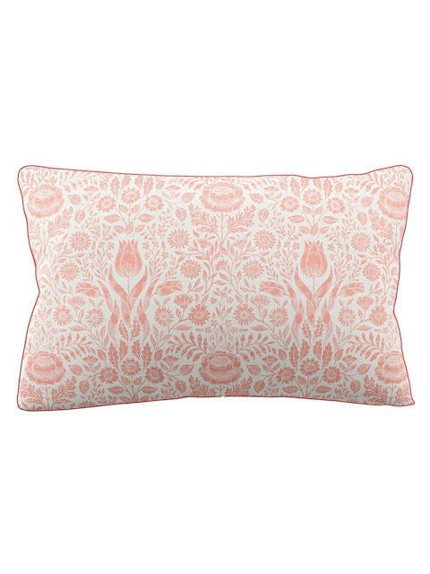 Laura Ashley Natural Coral Ashstead Damask 100% Cotton Reversible 200 Thread Count Duvet Cover Set