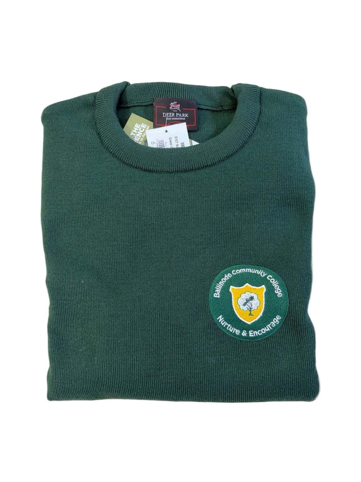 Ballinode Community College Sligo School Jumper - Green Crew Neck