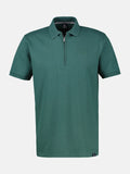 Lerros Men's Teal Textured Zip Polo Shirt