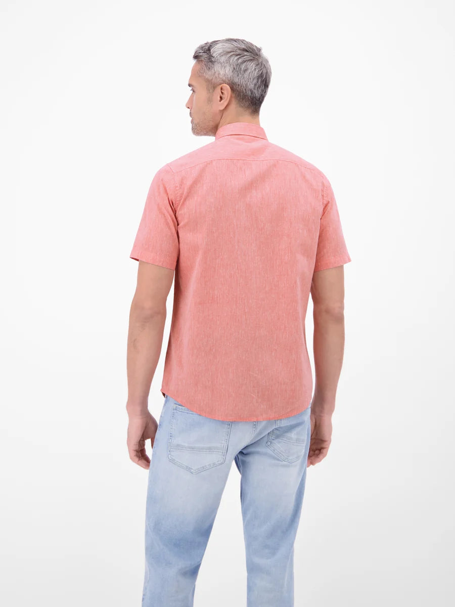Lerros Men's Earth Red Cotton Linen Shirt