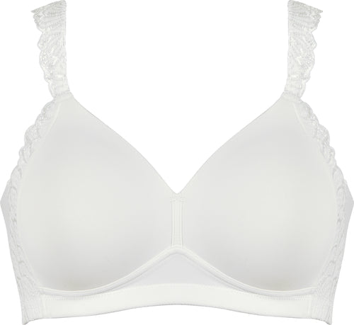 Naturana Padded non wire Bra - White lace detail