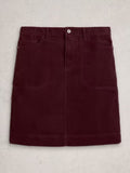 White Stuff Tia Cord Skirt - Dark Plum