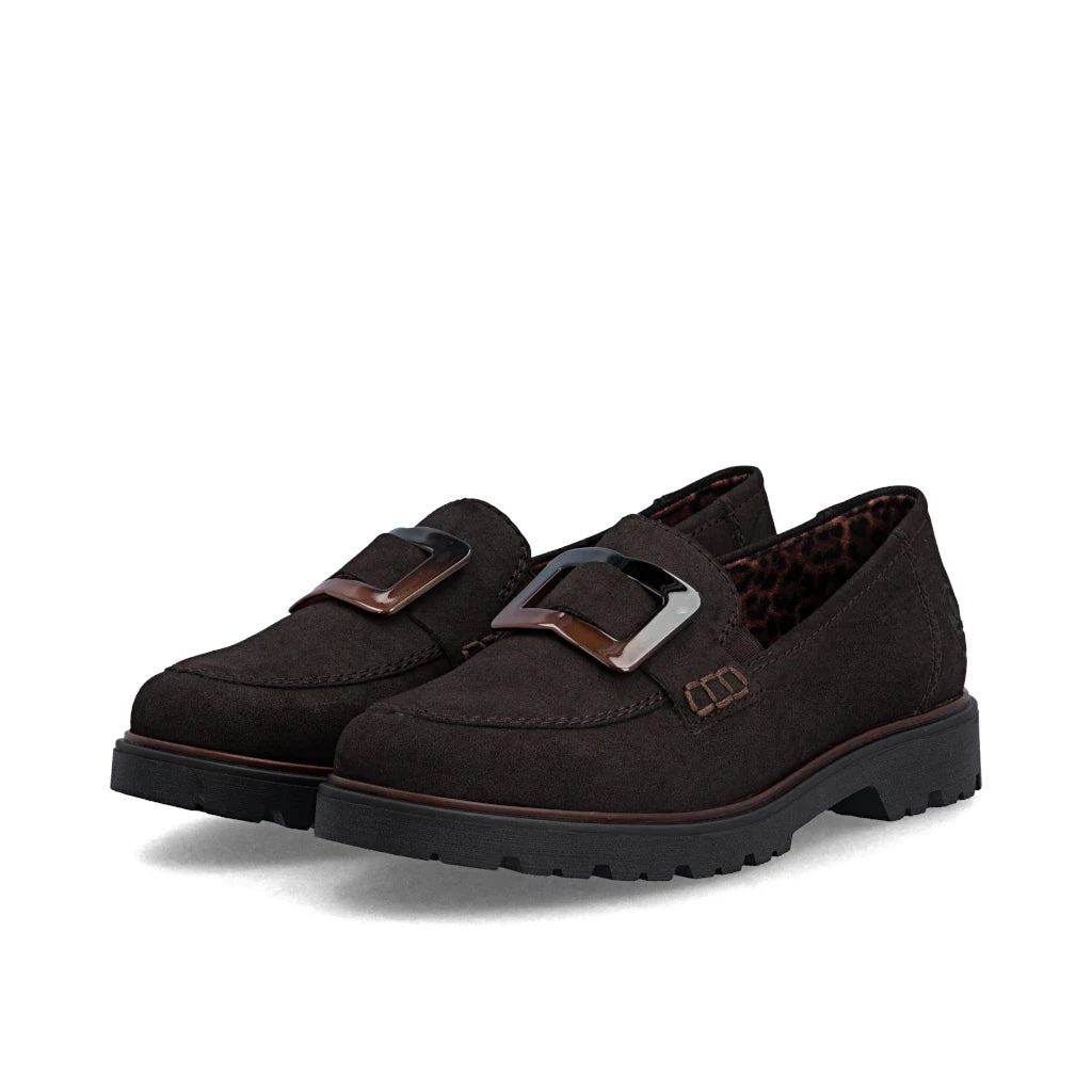 REIKER Chunky Loafer Slip on shoe in Dark Brown