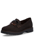 REIKER Chunky Loafer Slip on shoe in Dark Brown