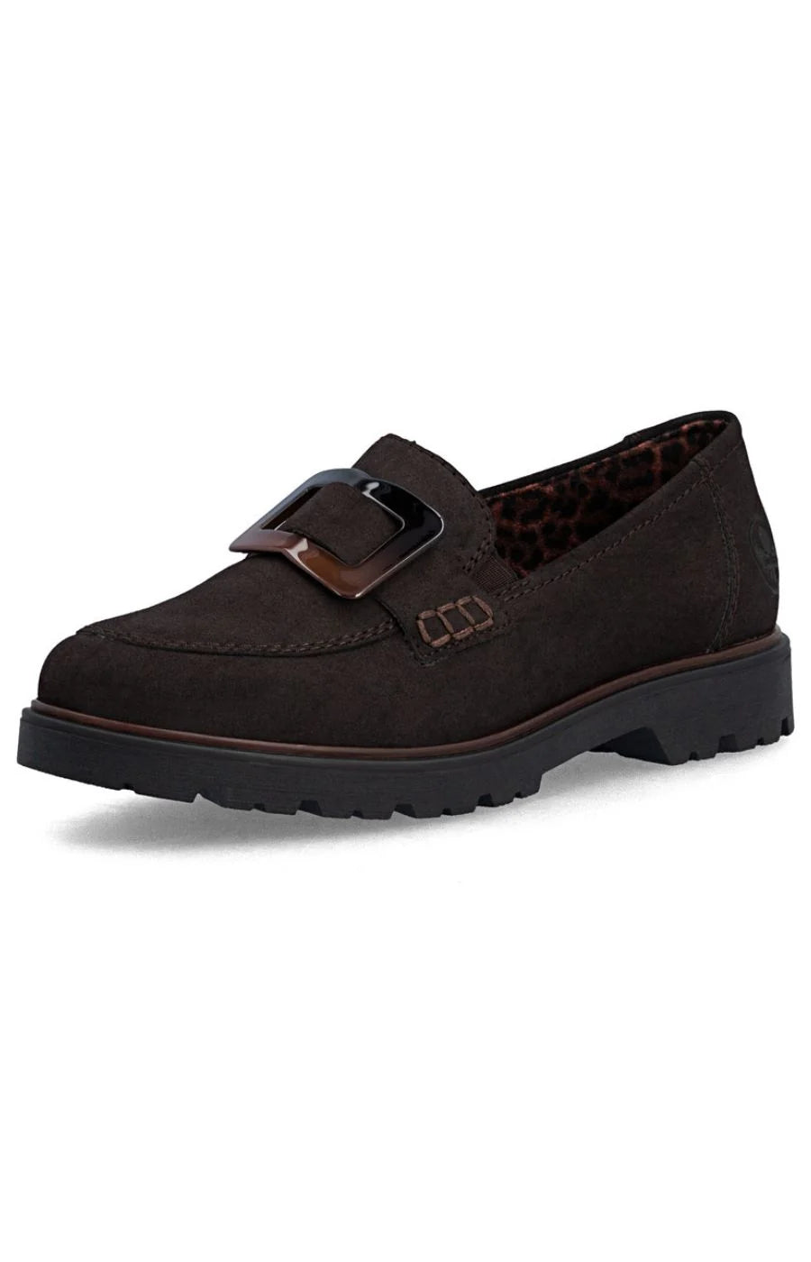 REIKER Chunky Loafer Slip on shoe in Dark Brown