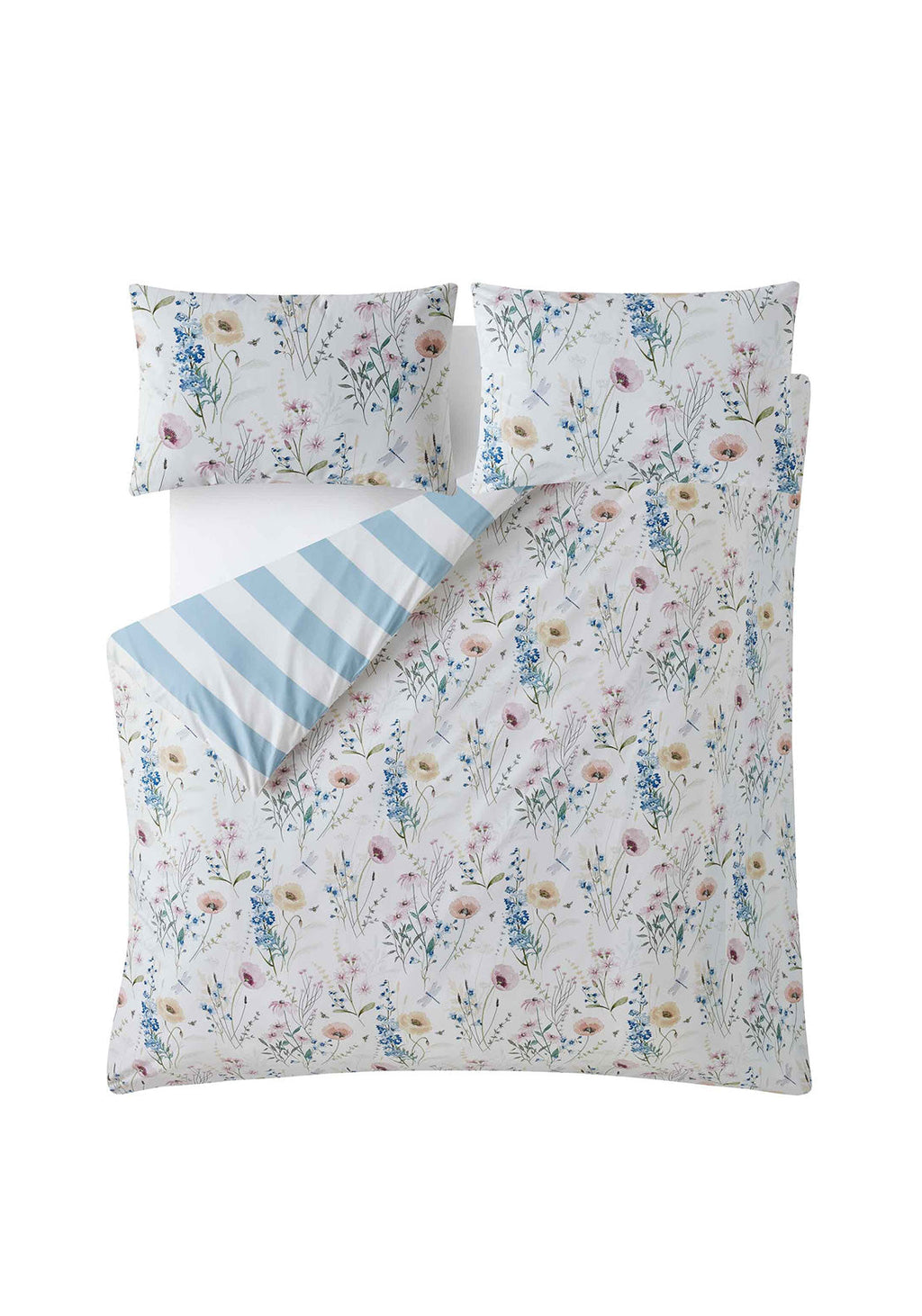 Laura Ashley Alford Meadow Delphinium Blue Floral Duvet Cover Set