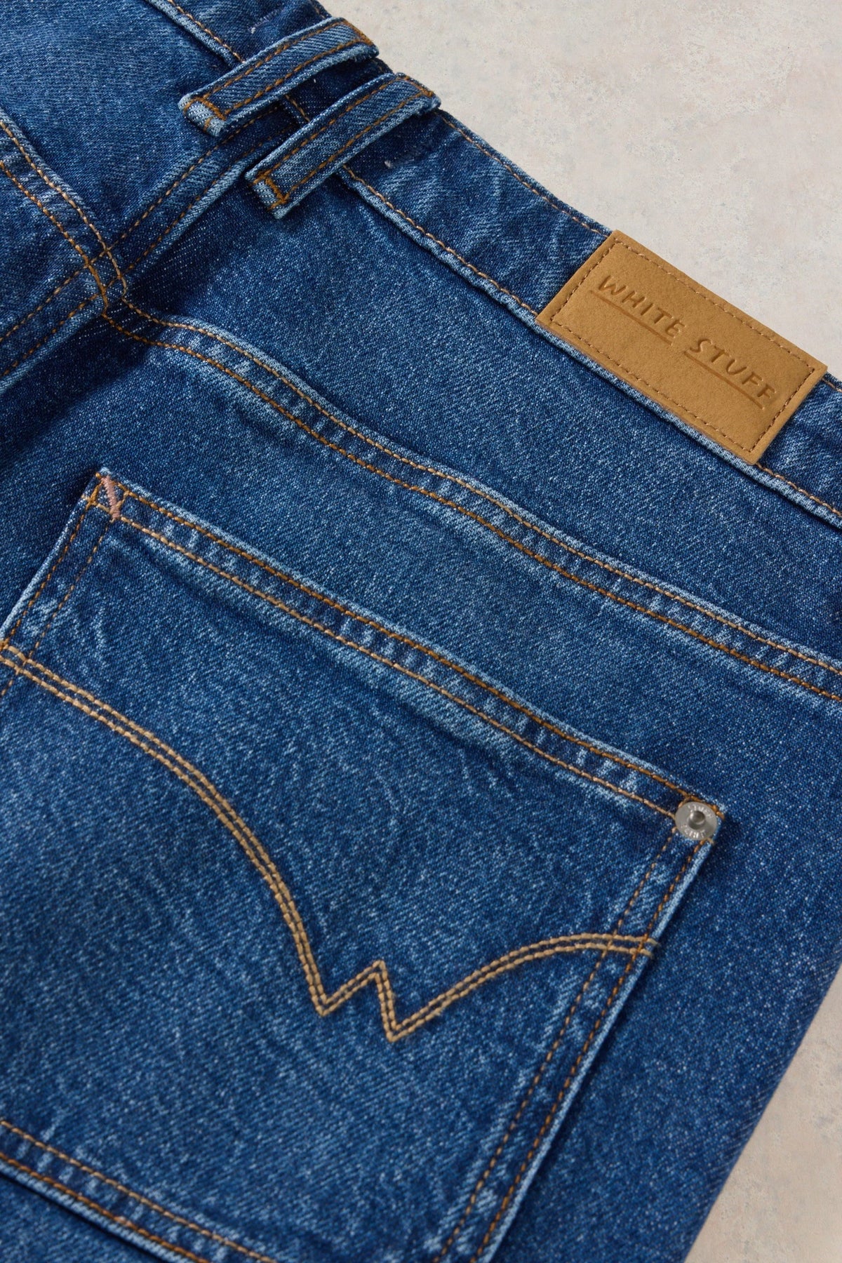 White Stuff Tia Wide Leg Crop Jeans - Dark Denim