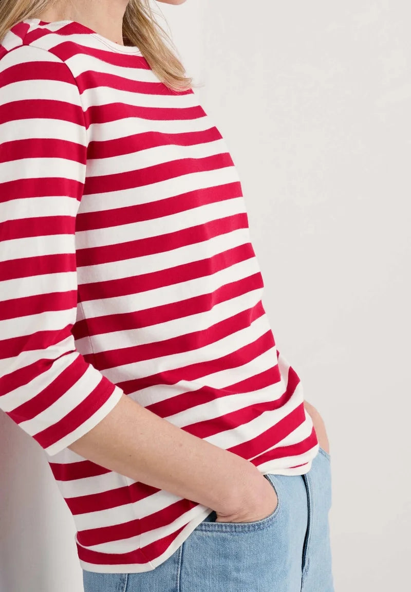 Seasalt Cornwall Red & White Stripe Top