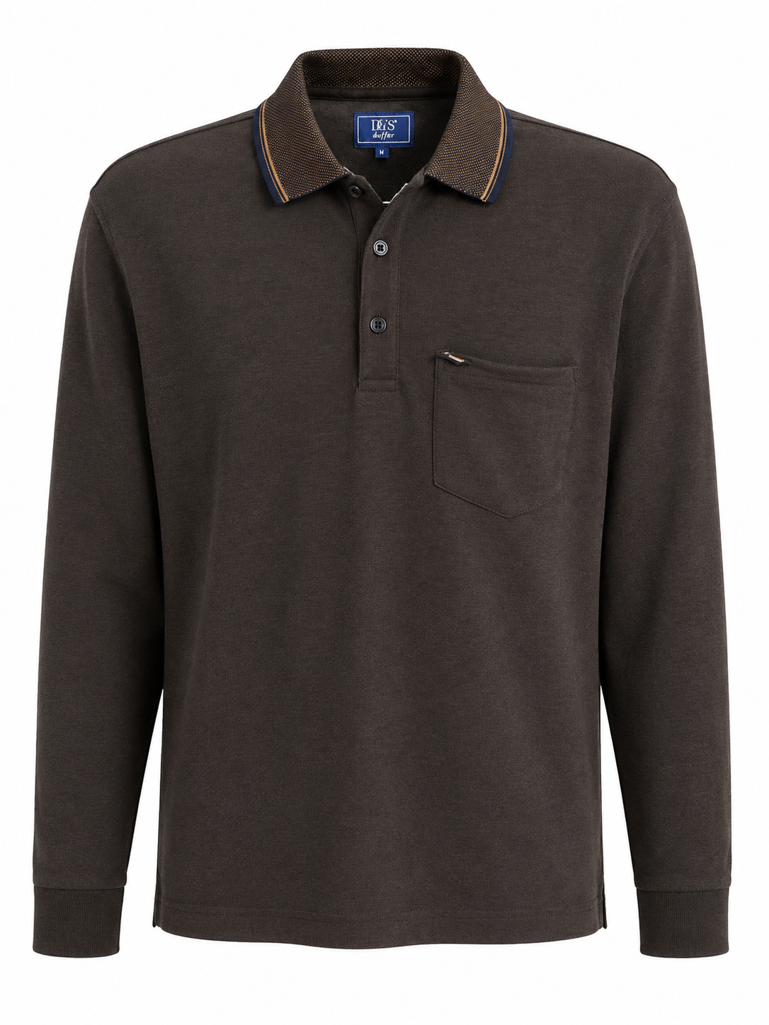 DG's After Long Sleeve Polo - Brown
