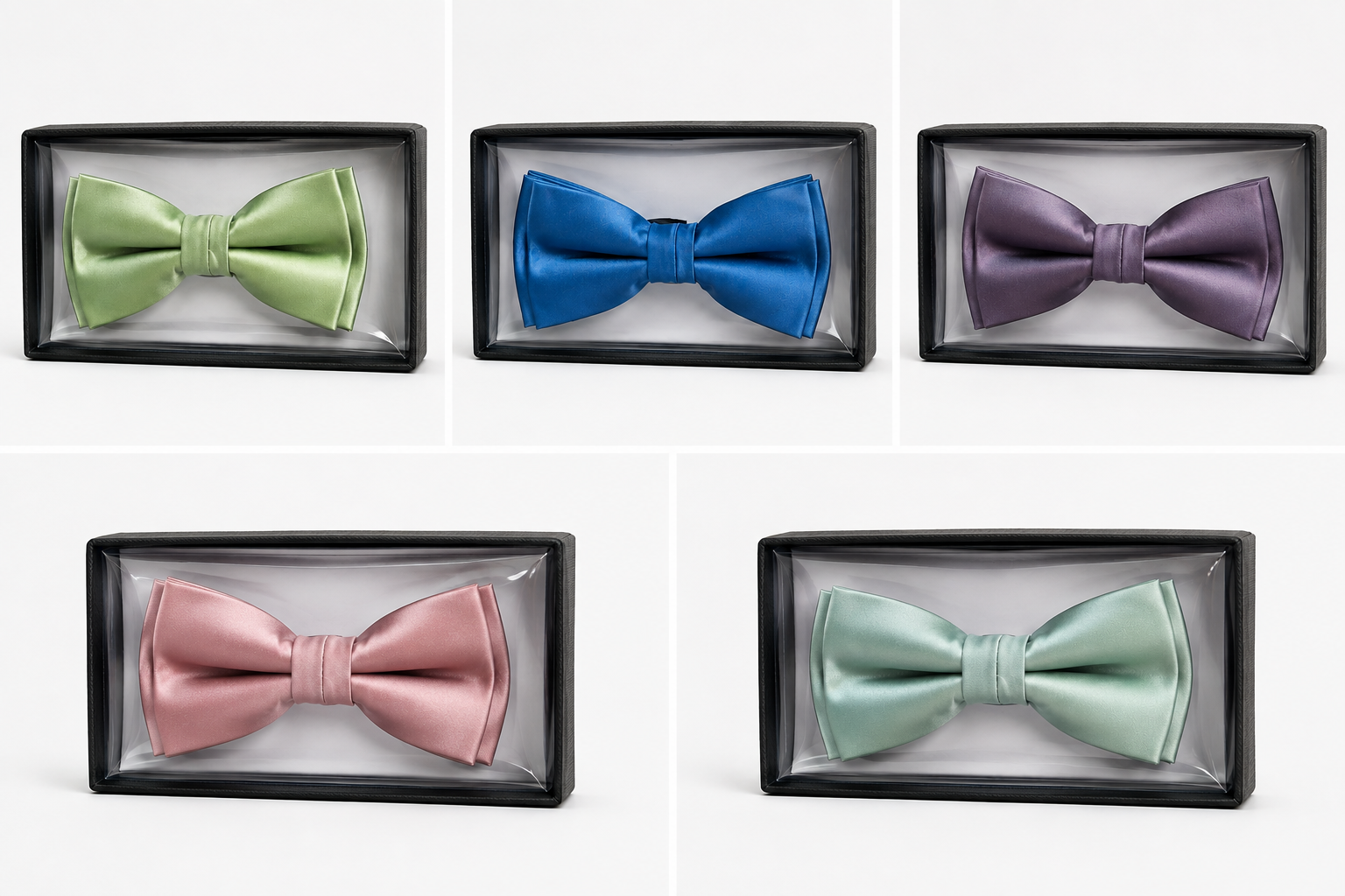 Men's Satin Bow Tie – Assorted Colours