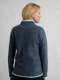 Weird Fish Ariana Full Zip Fleece - Rich Navy