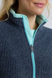 Weird Fish Ariana Full Zip Fleece - Rich Navy
