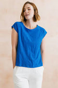Lily & Me Cobalt Blue Short Sleeve Top